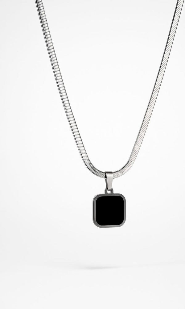 Title Dual side onyx pendant