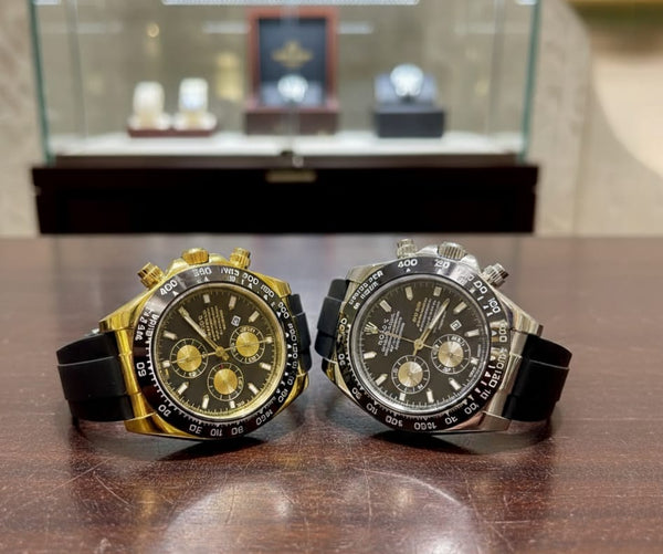 Title Rolex with strips and stainless steel